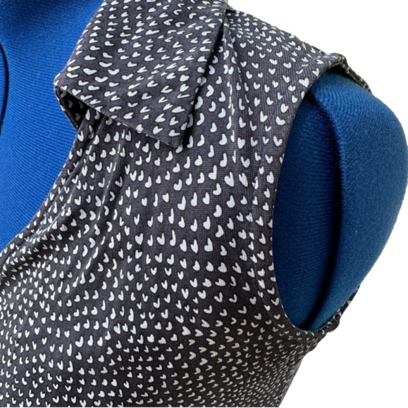 Diane von Furstenberg St. Jude Gray-Blue Heart Patterned Silk Wrap Dress Size 4 - Picture 5 of 16